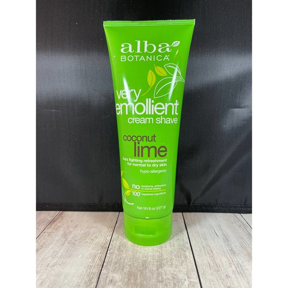 Alba Botanica Very Emollient Cream Shave in Coconut Lime 8 oz. - Picture 1 of 2